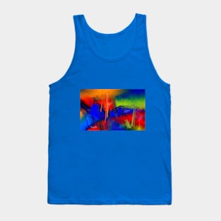 Blue and Red abstract Tank Top